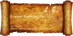 Lupse Gabriella névjegykártya